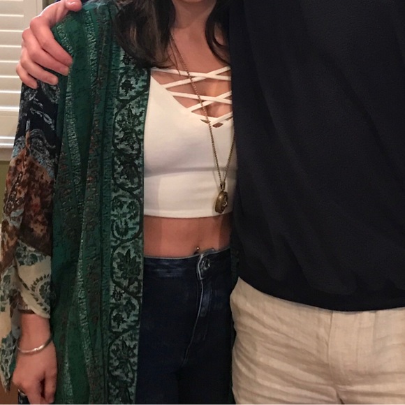 Forever 21 Cream Strappy Crop Top Bralette - Picture 15 of 15